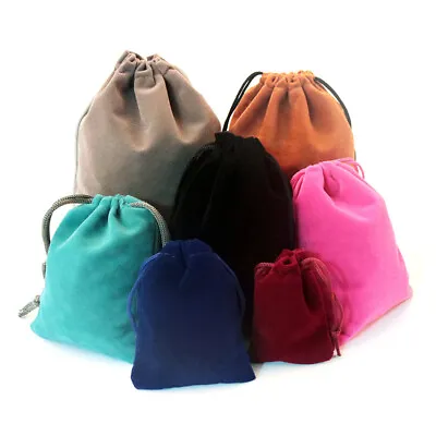 10pcs Velvet Bags Jewelry Packing Wedding Party Favors Gifts Drawstring Pouches • $4.99