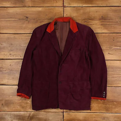 Vintage McGregor Blazer Jacket S 50s Shoulder Pads USA Made Corduroy Purple • $24.16