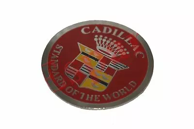 Cadillac Standard Of The World Badge Logo Emblem Red Stainless Steel • $45.53