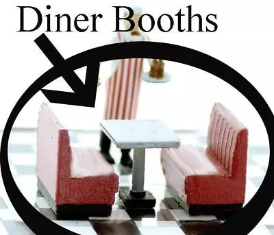 N Scale DINER Or Restaurant BOOTHS Double And Single Booth Set Of 10 Unpainted • $10.99