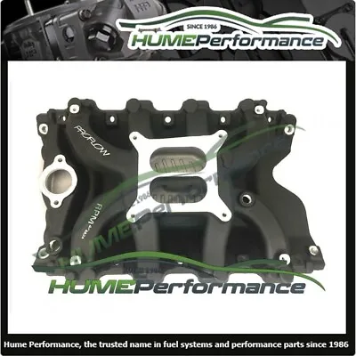 Holden 304 355 Vn Heads V8 Intake Manifold Air Gap Dual Plane Barrel Black 7594 • $695