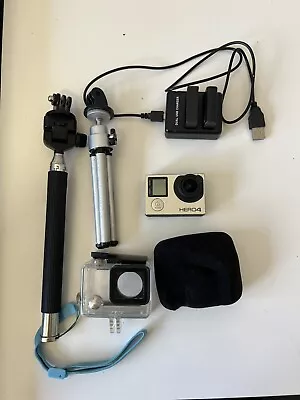 GoPro Hero 4 Silver Edition Camcorder Action Camera + Accessories • $100