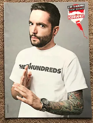 JEREMY McKINNON - 2014 Full Page UK Magazine Poster A DAY TO REMEMBER • $4.99