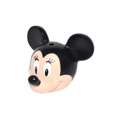 LEGO - Minifig Head Modified Mouse W/ Black Ears Nose & Eyelashes (Minnie) • $14.95