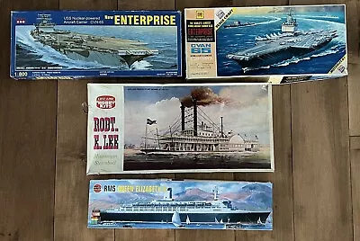 Lot  4- Aircraft Carrier ENTERPRISE Robt E Lee Steamboat RMS Queen Elizabeth • $79.99