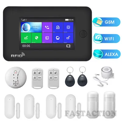 $32.99 • Buy WiFi Touch Screen Home Alarm Security System Wireless SOS Accessories Sensor Set