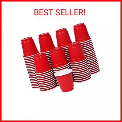 Zcaukya Mini Disposable Shot Cups 2oz 120 Count Red Plastic Cups Small Disposa • $11.52