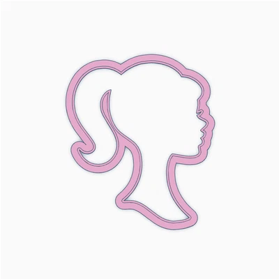 Barbie Head Logo Cookie Stamp Cutter Fondant Embosser • $6.95