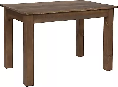 HERCULES 46  X 30  Rectangular Antique Rustic Solid Pine Farm Dining Table • $350.99