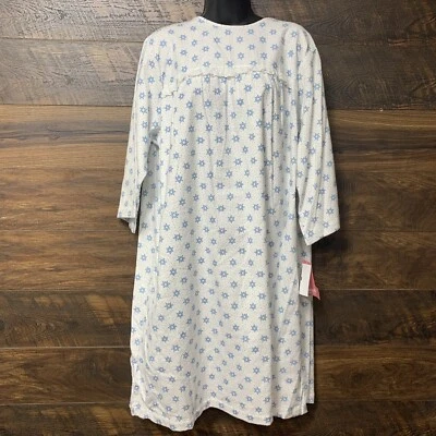 £45.49 • Buy VGT Carole Gown Womens Open Back Assisted Dressing Hospital Blue Snowflake XL