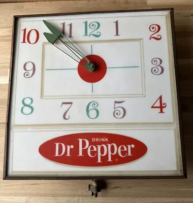 Vintage Dr. Pepper Wall Clock Soda Pop Drink Beverage Antique Retro Man Cave • $250