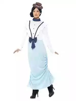 NEW Posh Victorian Lady With Dress & Hat Mary Poppins Ladies Fancy Dress Costume • £23.99