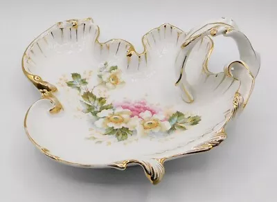 Exquisite Antique C.T. Germany Porcelain Ruffled Centerpiece Plate Hand Painted • $95