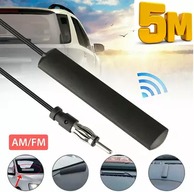 Car Radio Antenna AM FM Stereo Internal Mount Windscreen Amplified Aerial 5M UK • £5.20