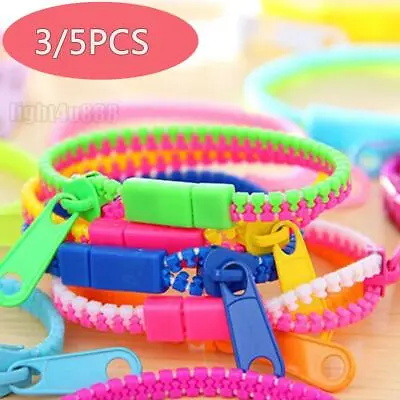 £2.50 • Buy 3/5 PCS Sensory-Zipper  Anxiety Relief Autism Fidget Bracelet Zip Stress Toys UK