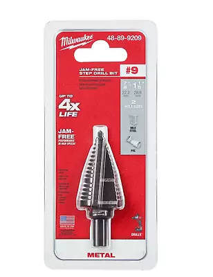 Milwaukee 48-89-9209 #9 Step Drill Bit 7/8  ~ 1-1/8  New • $32