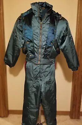 Vintage 1990s Obermeyer Women's Ski Outfit --Jacket Pants Sweater Leggings • $60