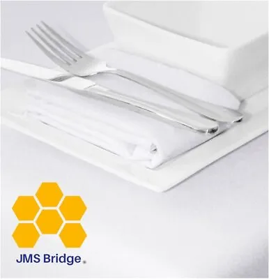 £11.85 • Buy White Cotton Napkin Table Linen Dinner Cloth Hotel Wedding