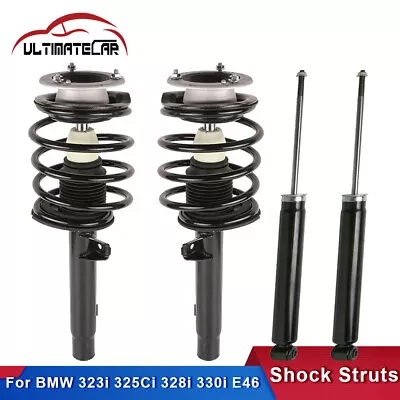 Set 4 Front+Rear Complete Struts Shock Absorber For BMW 323i 325Ci 328i 330i E46 • $135.96