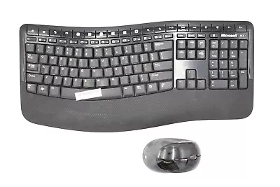 MICROSOFT WIRELESS KEYBOARD MOUSE 5000 COMFORT CURVE X820926-001 No USB Receiver • $85.31