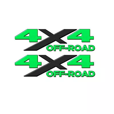 4x4 OFF ROAD Truck Side Decals -LITE GREEN Truck Side Graphics -2 Pack AM04OR4bx • $13.99