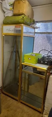 £180 • Buy  Glass Gold Aluminium  Showcase Tall Cabinet  & Counter  Display For Retail Shop