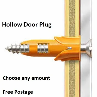 £4.30 • Buy Plasplug Hollow Door Fixing Plugs - For Cavity Boast Stud - Choose Quantity.