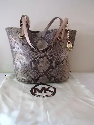 MICHAEL KORS Tote Shoulder Handbag EUC + Dust Bag Python Print • $59