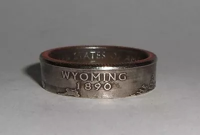  Sealed  WYOMING STATE QUARTER Handmade Coin Ring Or Pendant Size 4-14 • $14.99