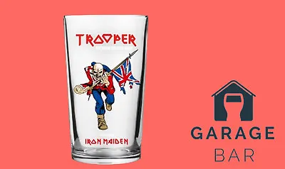 £11.99 • Buy Single Iron Maiden Trooper Beer Glass Pint 20oz Brand New