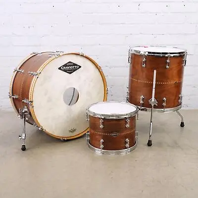 Craviotto Custom Shop Maple Mahogany 3-Piece Drum Set W/ Floor Tom Legs #51251 • $5495