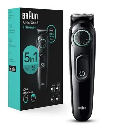 Series 3 3450 5-in-1 Men's Electric Grooming Kit With Beard Hair TrimmerBlack • $26.94