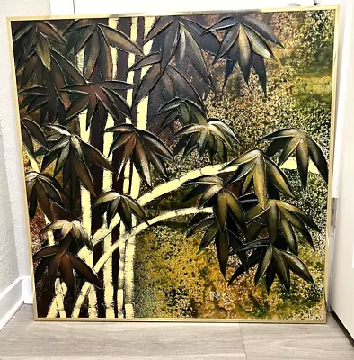 Art Painting Bamboo Mid Century Modern Asian Oriental Landscape Modernism Takki • $359.99