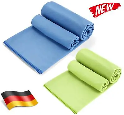 2pcs Microfiber Towel Sports Bath Gym Quick Drying Travel Swimming Beach Sports • £7.99