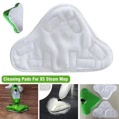 2023 NEW - Aftermarket H20 StickOn White Cleaning (X5 Steam Mop) Pads Microfiber • $15.43