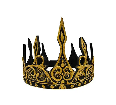 Renaissance Medieval Ancient Gold Prince King Queen Crown Hat Costume Adult • $7.95