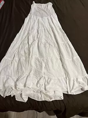 Motherhood Maternity Tiered Lined White Maxi Skirt Small • £7.71
