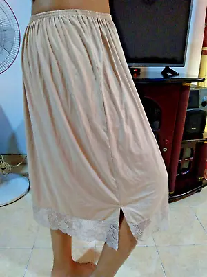 Women's Underskirt Petticoat  Lace Trim Silk Short Slip Safety Waist Half Slip • $14