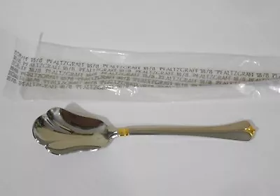 VT 1997 Pfaltzgraff Golden Ellington Stainless 18/8 Flatware Sugar Jam Spoon NEW • $7.99