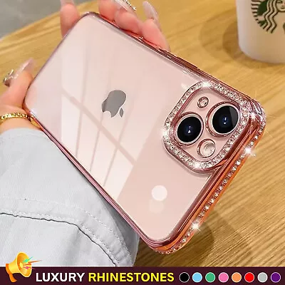 $11.84 • Buy Luxury Rhinestone Diamond Clear Case For IPhone 14 13 Pro Max 12 11 XR 7 8 Plus