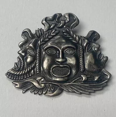 Cynthius 1947 Sterling 3 Face Pin New Orleans Mardi Gras Krewe Favor 11.79g • $149.99