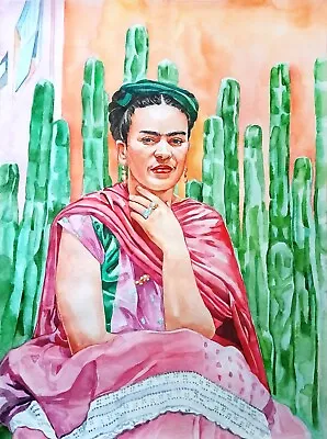 1169 × 1575  Frida Kahlo  Watercolor SIGNED And DATED • $65