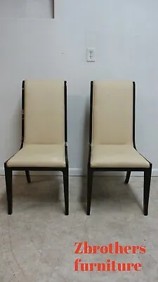 2 Vintage Mastercraft Amboyna Neo Classical Dining Room Side Chairs Burl Wood A • $1099