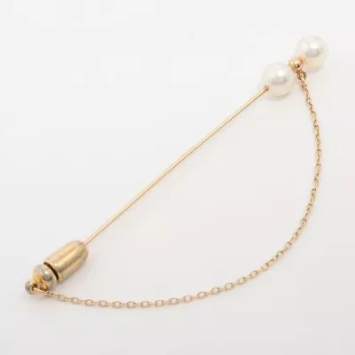 Mikimoto Pearl Pin Brooch K14(YG) Total 3.1g Around0.3  • $92.83