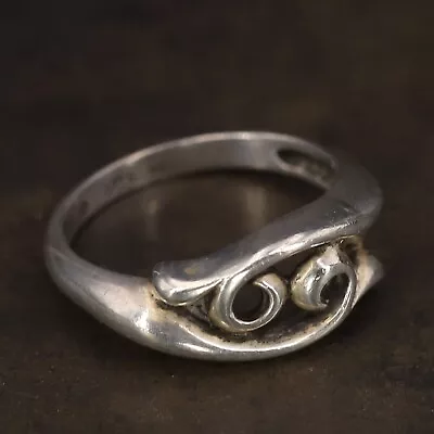 VTG Sterling Silver - KABANA Spiral Scroll Open-Work Ring Size 7 - 3g • $2.99