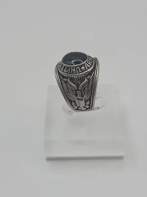 Vintage Silver Tone United States Army Ring Sz 8.5 • $30