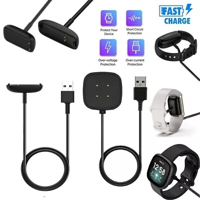 USB Charger Charging Cable For Fitbit Sense Versa 4 3 2 Inspire 2 Charge 5/Luxe • $7.98