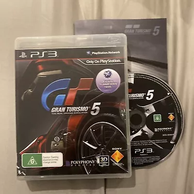 Gran Turismo 5 PlayStation 3 Game + Manual *FREE SHIPPING* Car Racing PS3 Games • $5.44