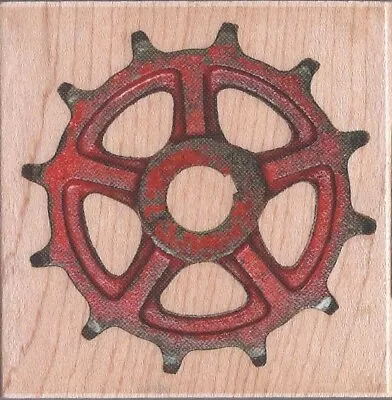 Industrial Round Wheel Cog Wood Mount Rubber Stamp New STEAMPUNK Collage • $9.69