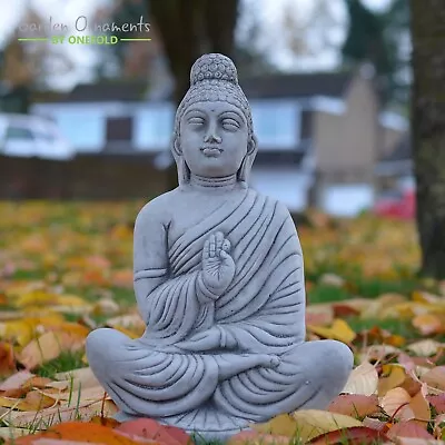 Buddha Hand Cast Stone Garden Ornament Indoor Outdoor Statue Zen Decor Gift • £56.90